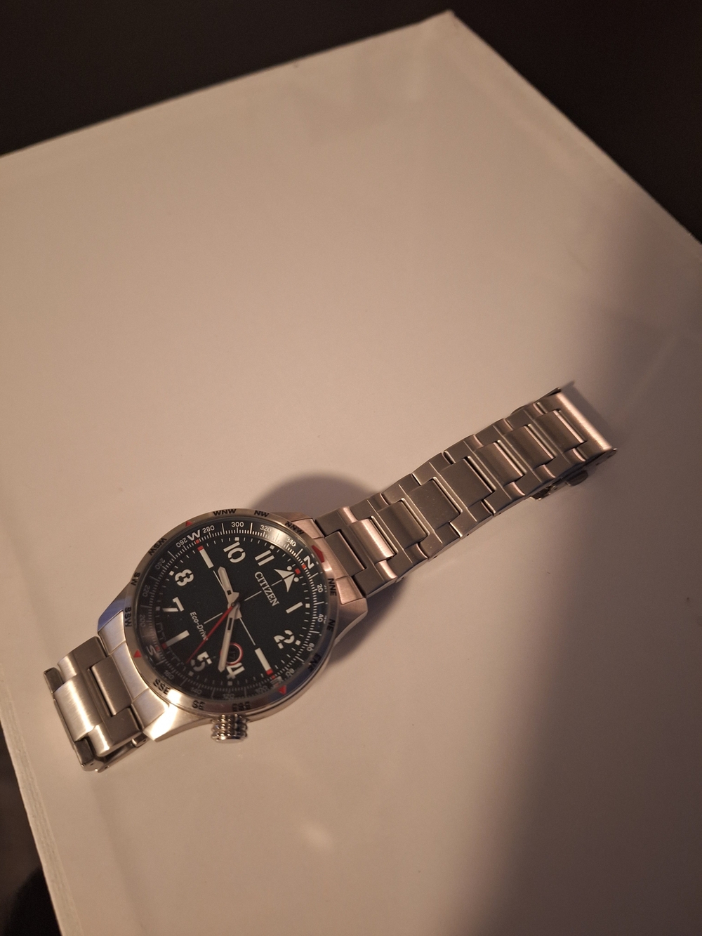 Citizen Men’s Silver Stainless Steel Watch with Black Dial
